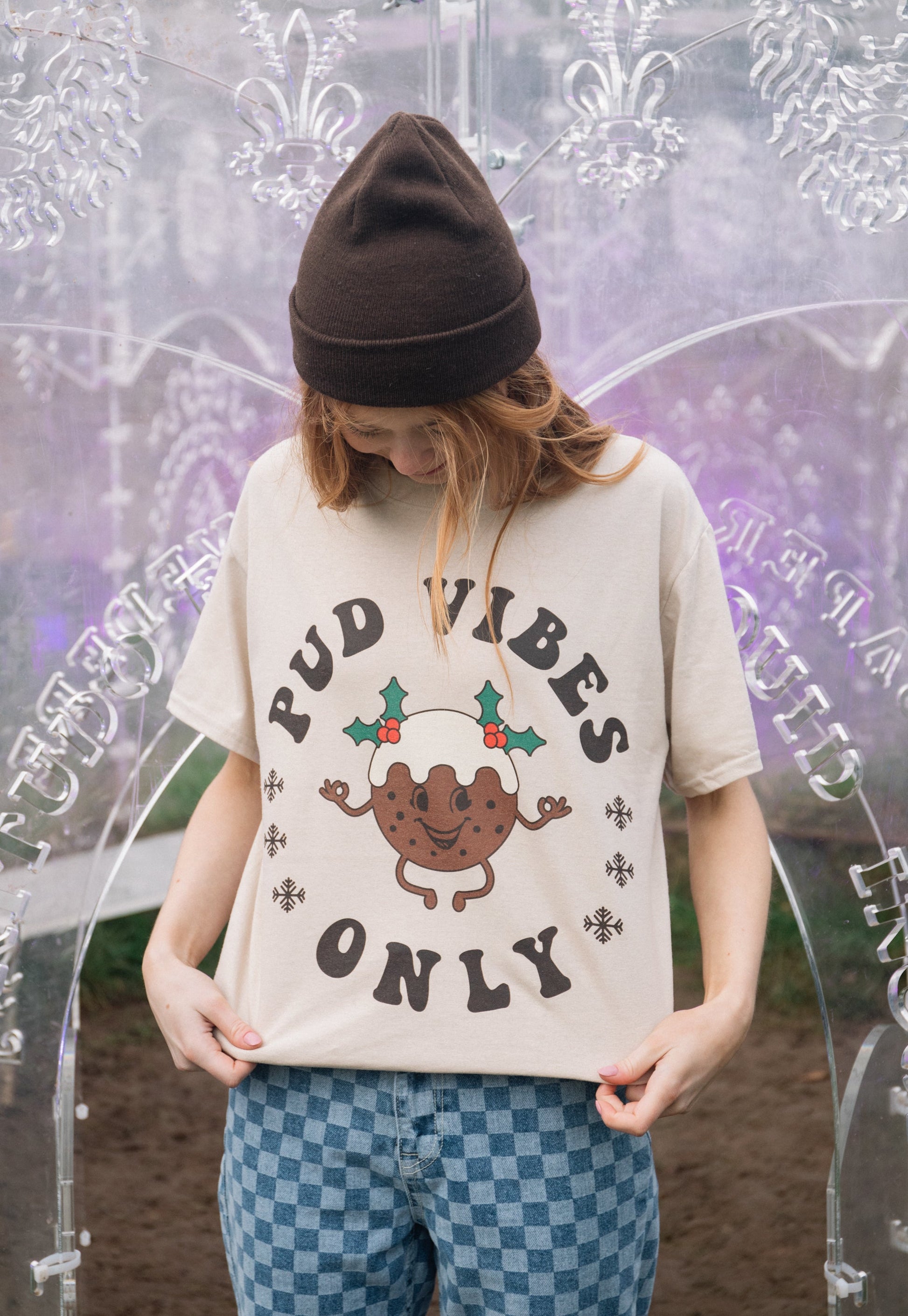 Pud Vibes Only Women's Christmas T-Shirt