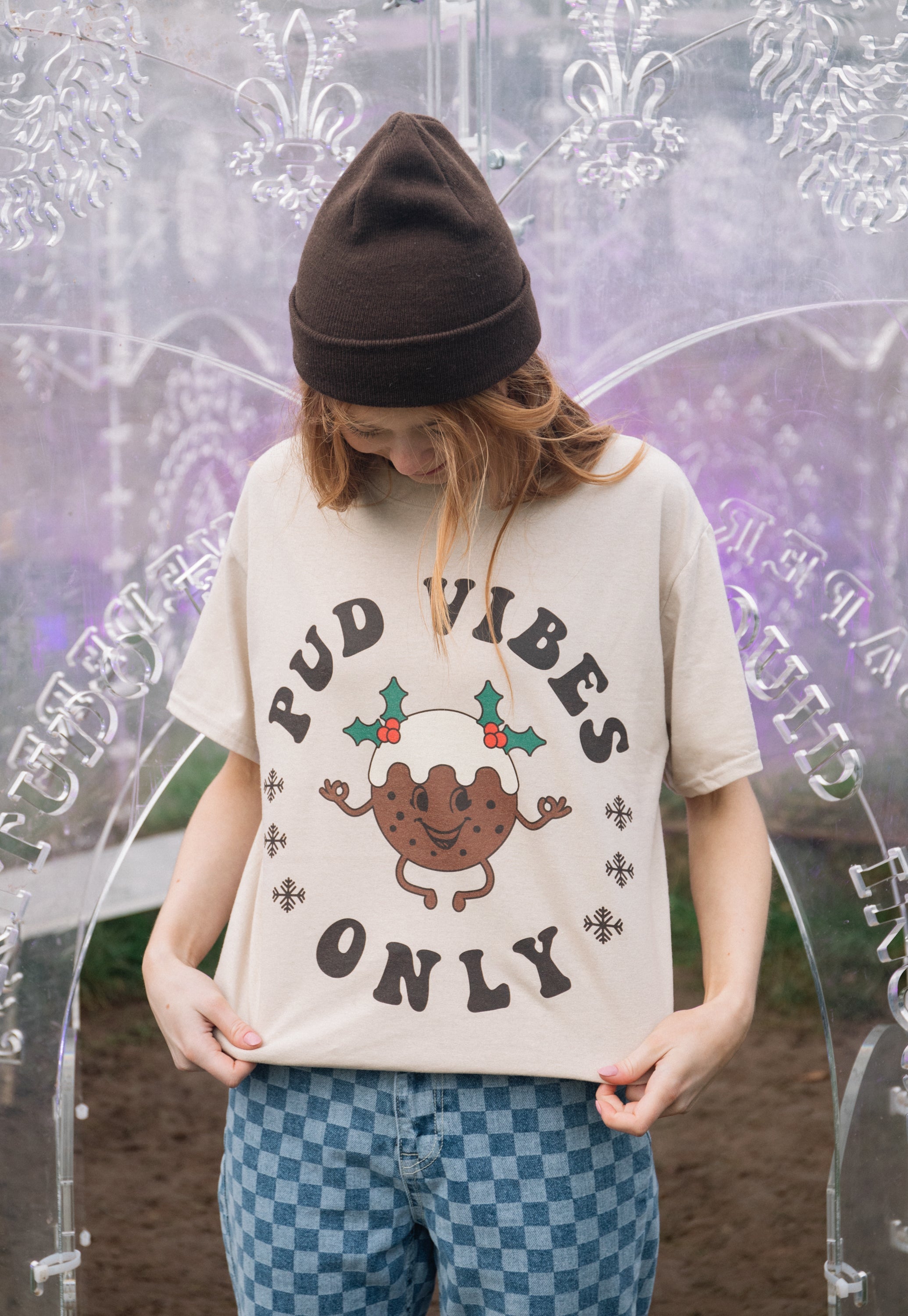 Pud Vibes Only Women's Christmas T-Shirt