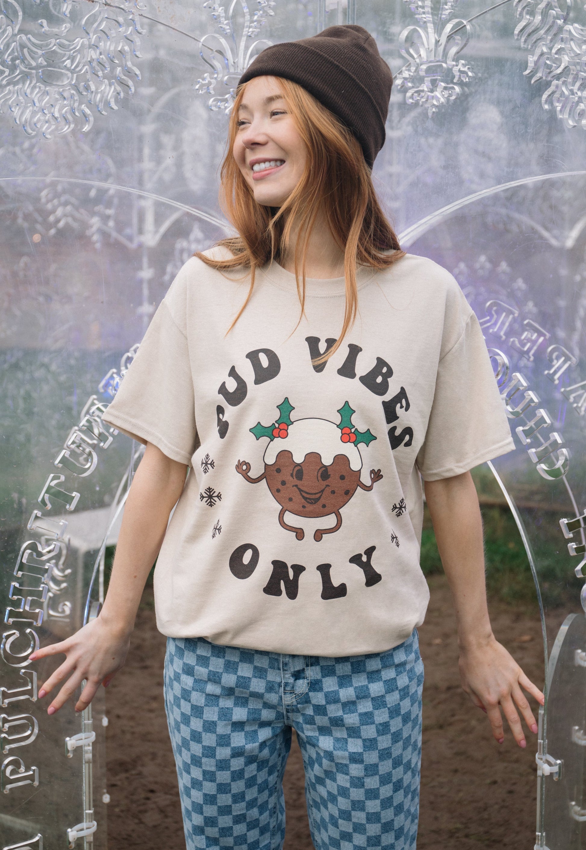 Pud Vibes Only Women's Christmas T-Shirt