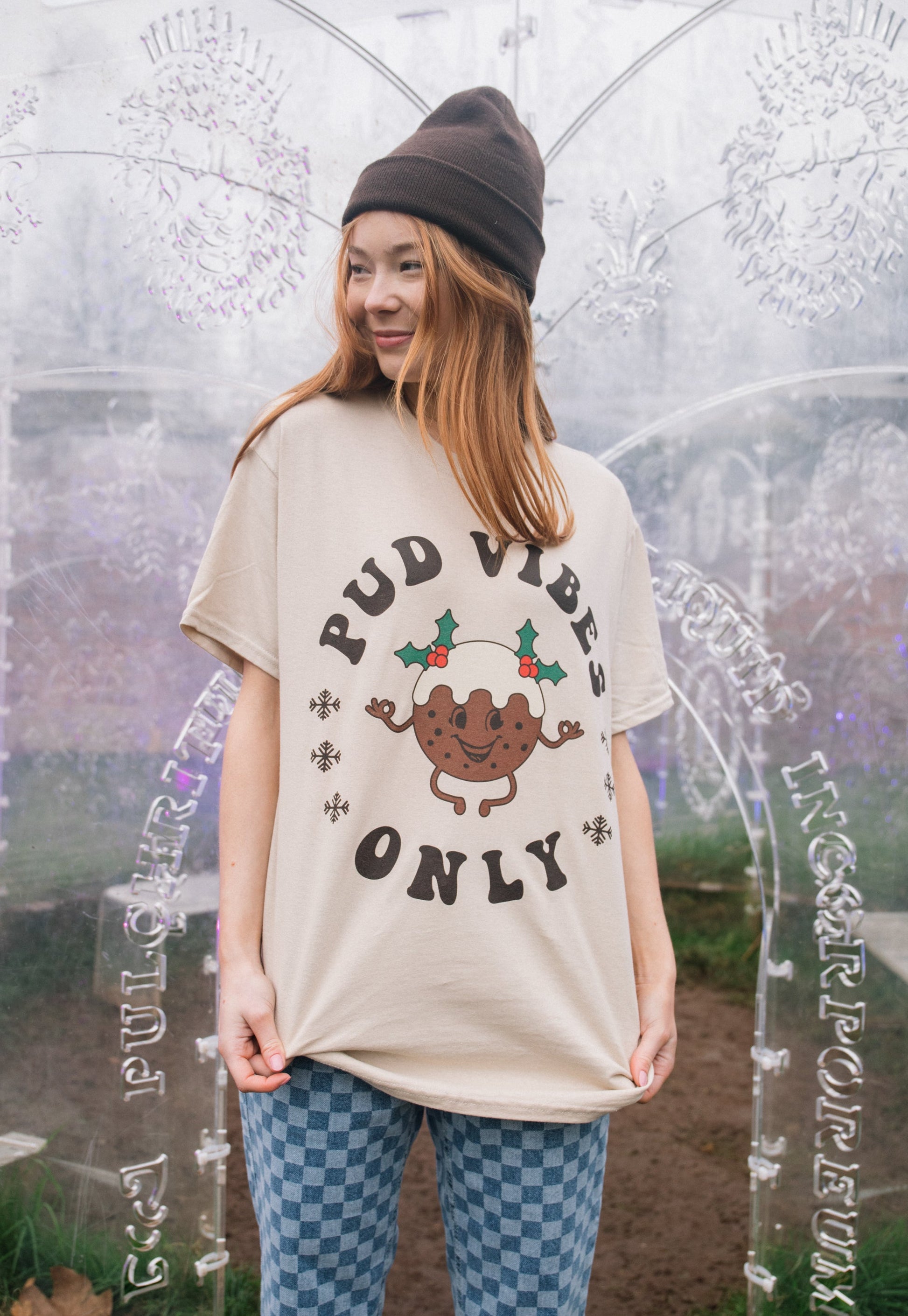 Pud Vibes Only Women's Christmas T-Shirt